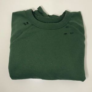 Aerie Distressed cropped crewneck